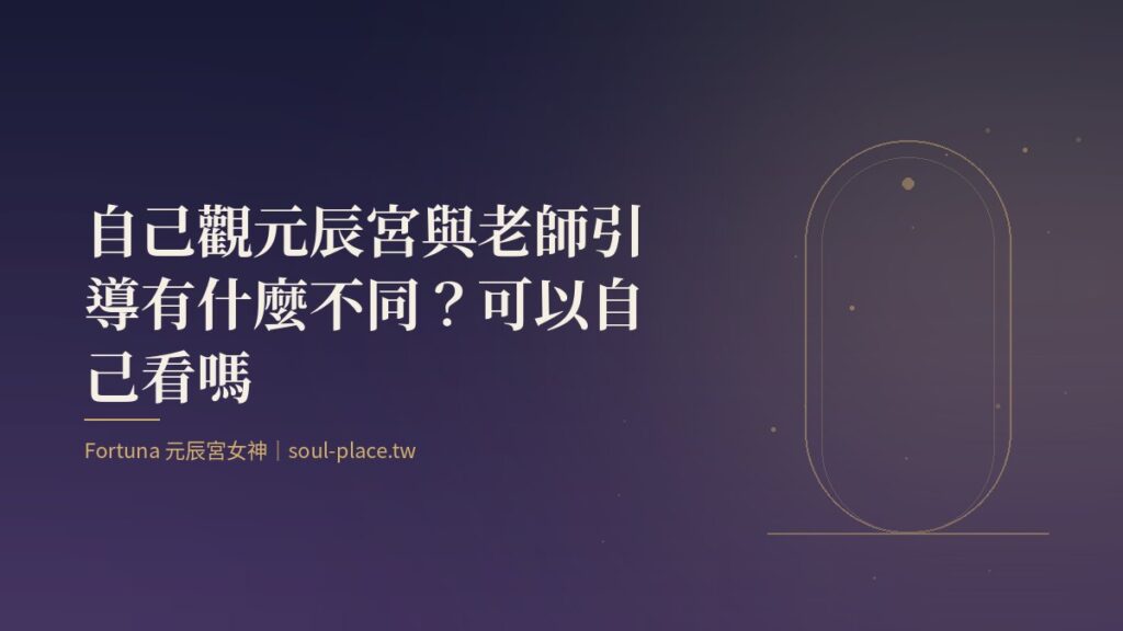 靛藍底上的金色拱門，一人獨行的路，象徵自己觀元辰宮與有人引導的差別