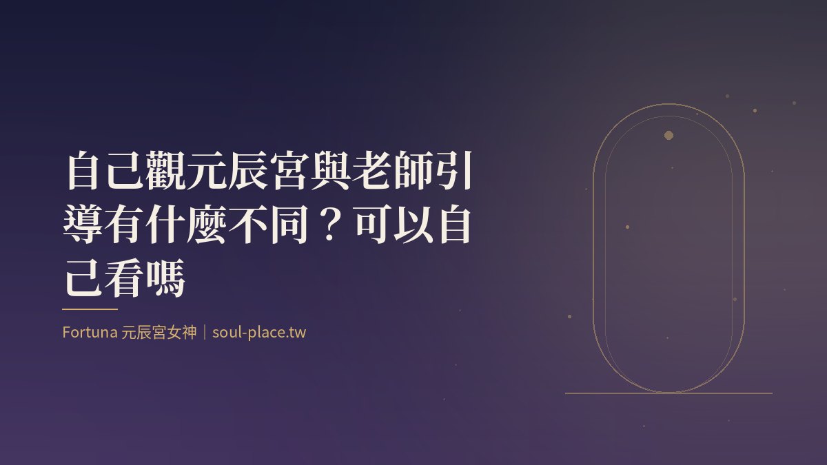 靛藍底上的金色拱門,一人獨行的路,象徵自己觀元辰宮與有人引導的差別